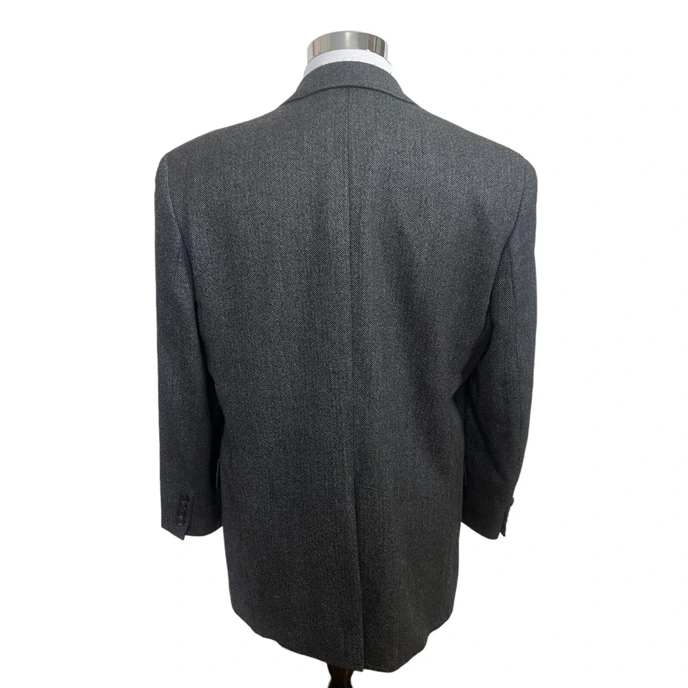 Vintage Ralph Lauren Chaps Herringbone Tweed‎ Blazer Mens 42 Woven in Canada